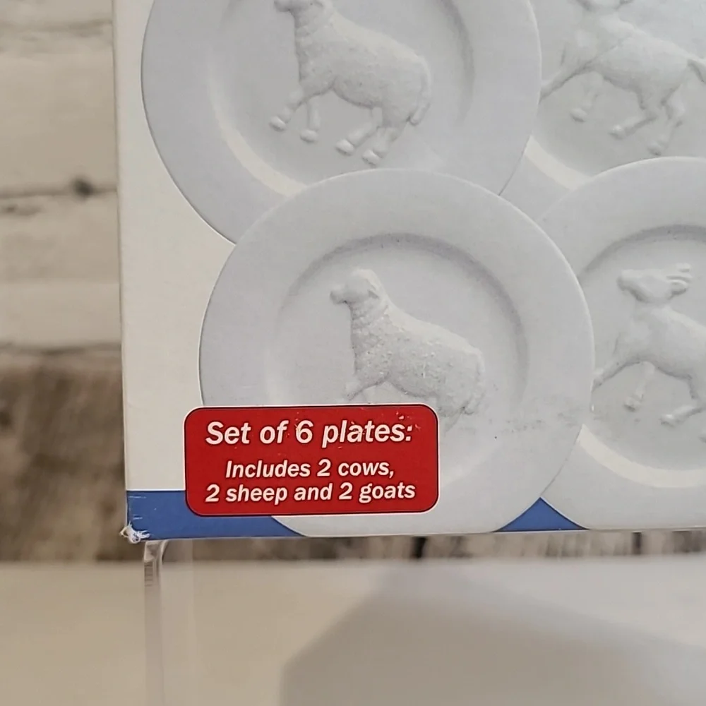 Bonjour La Fromagerie Porcelain Animal Cheese/Appetizer Plates - NIB/NWT